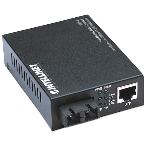 Fast Ethernet Media Converter
10/100Base-TX to 100Base-FX (SC) Multi-Mode, 2 km (1.24 mi)