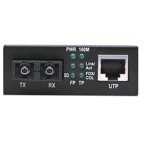Fast Ethernet Media Converter
10/100Base-TX to 100Base-FX (SC) Multi-Mode, 2 km (1.24 mi)