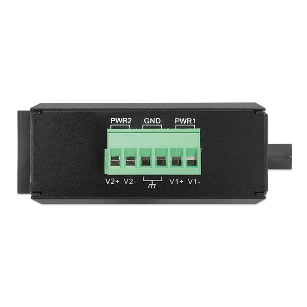 Industrial Gigabit Media Converter
10/100/1000Base-TX to SFP Slot, IP40-rated Metal Housing, DIN-rail Mount