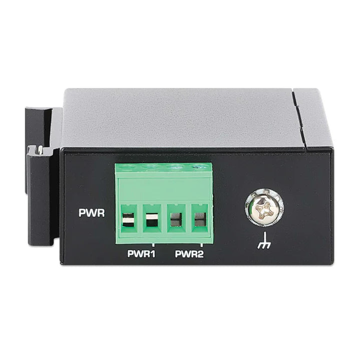 Industrial Gigabit PoE++ Injector
One 95 W Port, IEEE 802.3bt (4PPoE) Compliant, IP50-Rated Metal Housing, DIN-Rail Mount