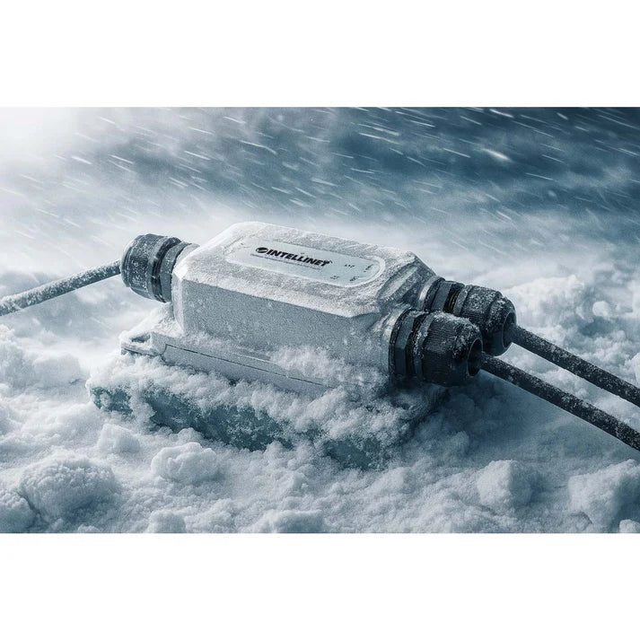 Outdoor Vandalproof Gigabit PoE++ Injector
One 60 W Port, IEEE 802.3bt (4PPoE) Compliant, IP67 Waterproof, IK10 Vandalproof, Metal Housing