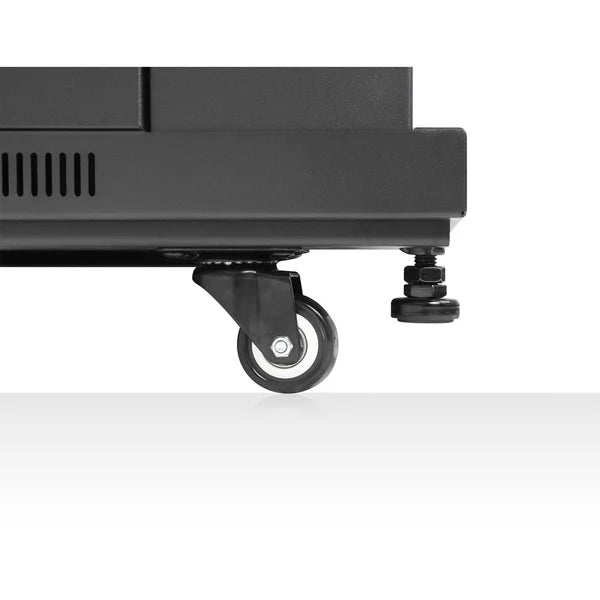 Pro Line Network Cabinet with Integrated Fans, 38U
23.6 in. (600 mm) Depth and Width, Roof-mounted Two-fan Ventilation Unit with Thermostat, Assembled, Black RAL 9004