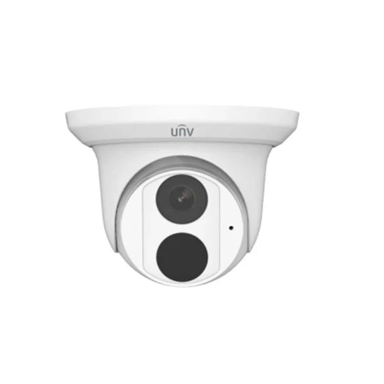 UNV 4MP NDAA Compliant Weatherproof IR Turret Security Camera with 2.8mm Fixed Lens and Built-In Mic