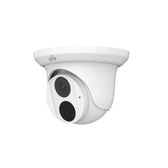 UNV 4MP NDAA Compliant Weatherproof IR Turret Security Camera with 2.8mm Fixed Lens and Built-In Mic
