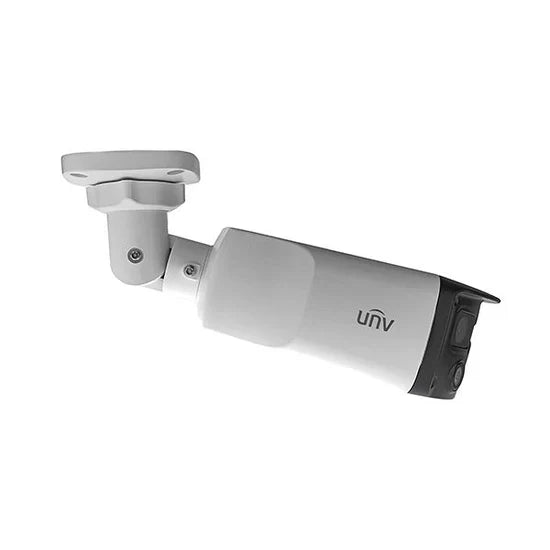 UNV 8MP 4K UltraHD Wide Angle Weatherproof 24/7 ColorHunter Bullet IP Security Camera with 2 x 4.0mm Fixed Lenses and 2-Way Audio