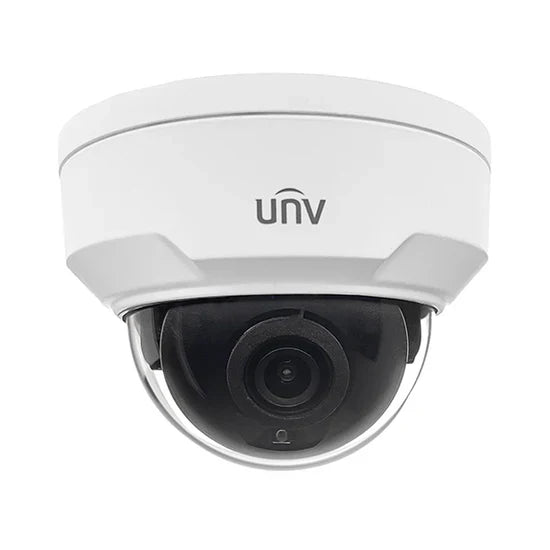 UNV 4MP Easystar NDAA-Compliant Weatherproof Vandal-Resistant Dome IP Security Camera with a 2.8mm Fixed Lens