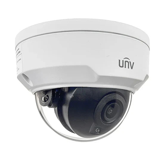 UNV 4MP Easystar NDAA-Compliant Weatherproof Vandal-Resistant Dome IP Security Camera with a 2.8mm Fixed Lens