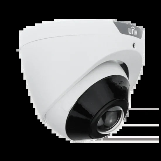 UNV 5MP HD Wide Angle 180° Field of View NDAA Compliant Weatherproof IR Fixed Turret IP Security Camera with Deep Learning AI