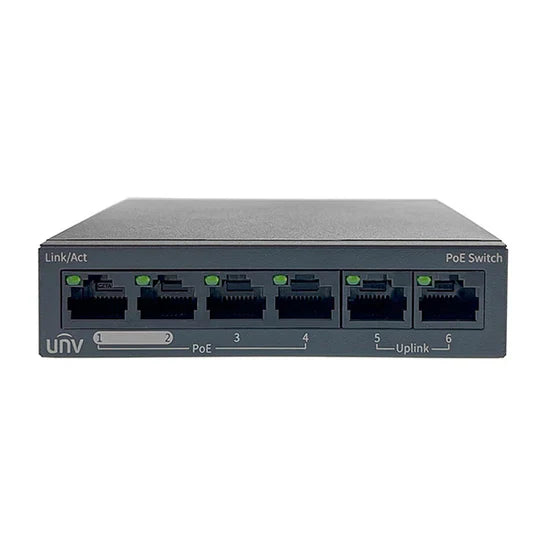 UNV 4-Port Power over Ethernet (PoE) Switch with 2 Additional Uplink Ports