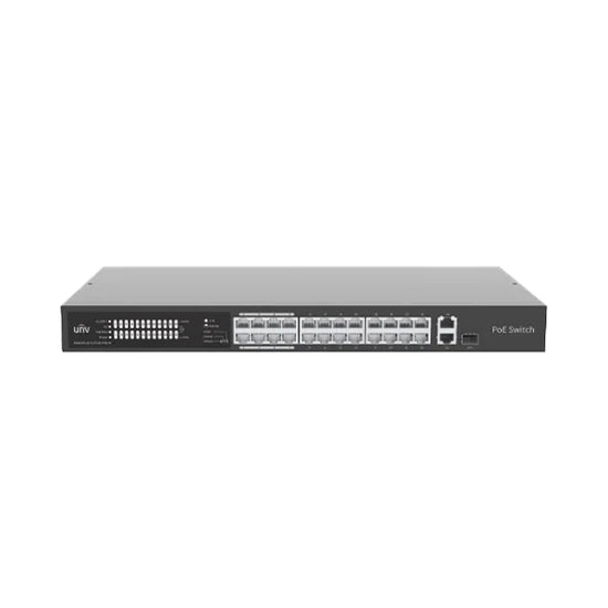 UNV 24 Port PoE+ Switch with Surveillance (Extend) Mode and Two Uplink Ports