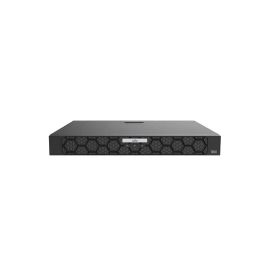 UNV 16MP UltraHD 32-Channel Network Video Recorder with 4 Hard Drive Bays, 16 PoE Ports, and Intelligent Video Analytics